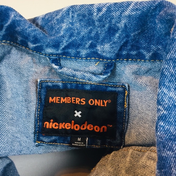 NEW Members Only Spongebob Denim Trucker Jacket M - Picture 9 of 10